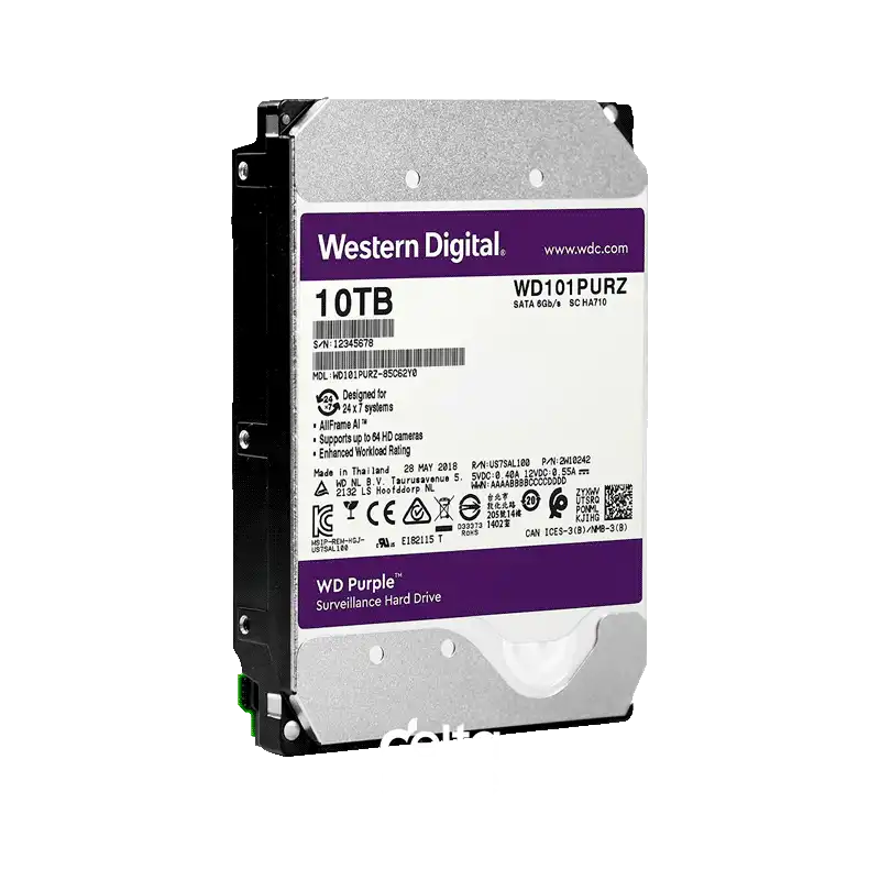 Western Digital 10 TB WD Purple Surveillance 3.5 inch HDD